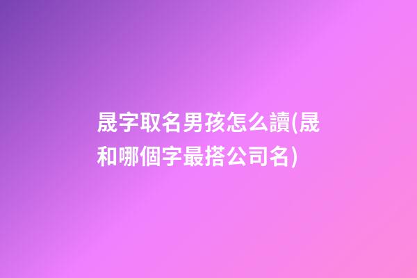 晟字取名男孩怎么讀(晟和哪個字最搭公司名)