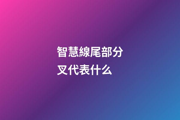 智慧線尾部分叉代表什么