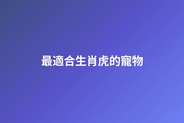 最適合生肖虎的寵物