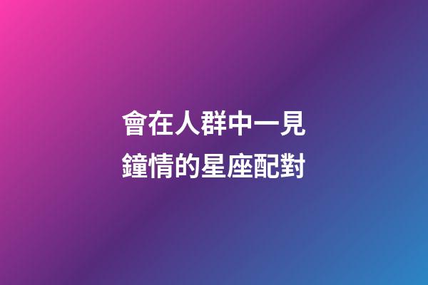 會在人群中一見鐘情的星座配對-第1張-星座運(yùn)勢-玄機(jī)派