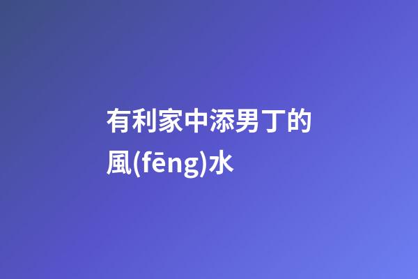 有利家中添男丁的風(fēng)水