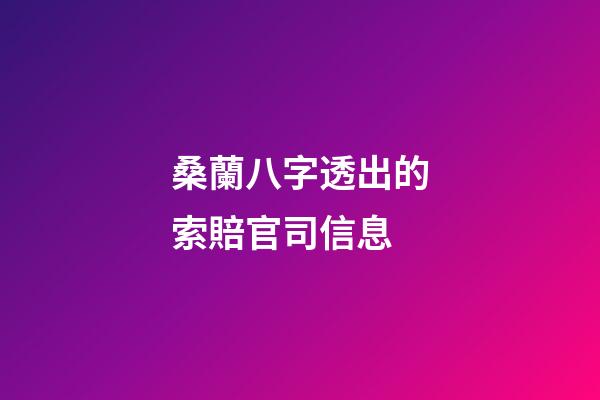 桑蘭八字透出的索賠官司信息