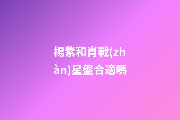 楊紫和肖戰(zhàn)星盤合適嗎-第1張-星座運(yùn)勢-玄機(jī)派