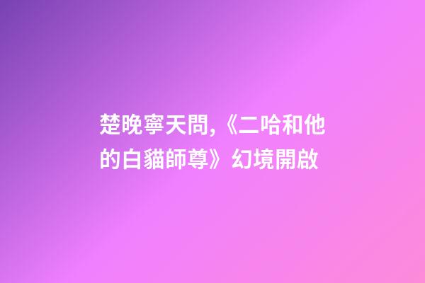 楚晚寧天問,《二哈和他的白貓師尊》幻境開啟-第1張-觀點-玄機派