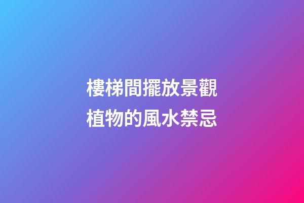 樓梯間擺放景觀植物的風水禁忌