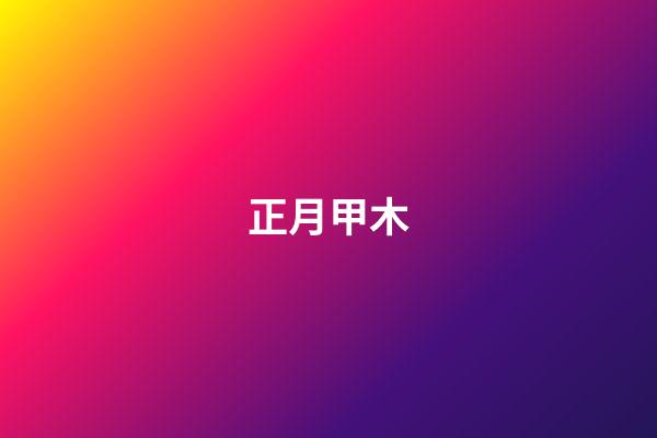 正月甲木