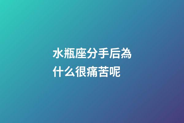 水瓶座分手后為什么很痛苦呢-第1張-星座運(yùn)勢(shì)-玄機(jī)派