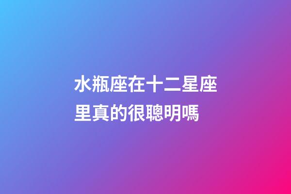 水瓶座在十二星座里真的很聰明嗎-第1張-星座運勢-玄機派