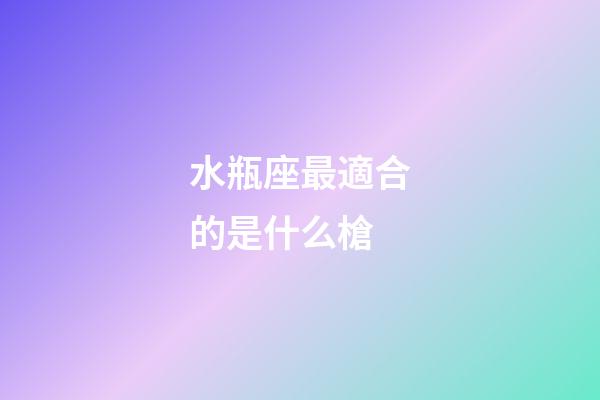 水瓶座最適合的是什么槍-第1張-星座運勢-玄機派
