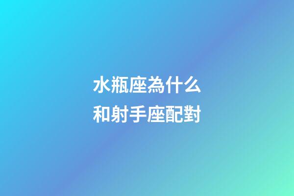 水瓶座為什么和射手座配對-第1張-星座運勢-玄機派