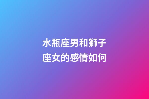 水瓶座男和獅子座女的感情如何-第1張-星座運勢-玄機派