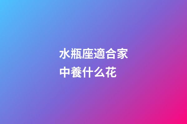 水瓶座適合家中養什么花-第1張-星座運勢-玄機派