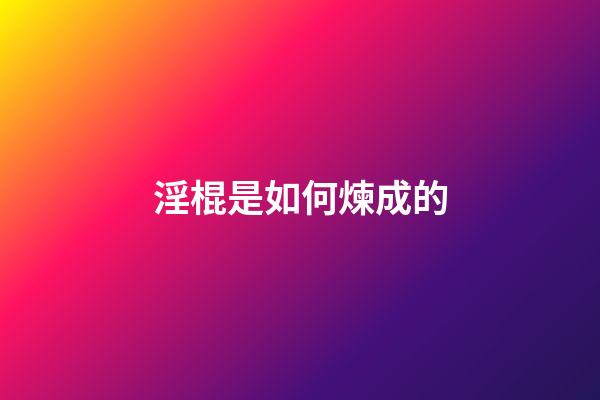 淫棍是如何煉成的