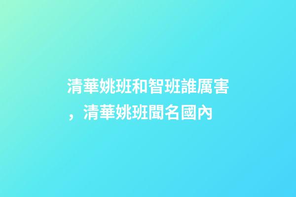 清華姚班和智班誰厲害，清華姚班聞名國內-第1張-觀點-玄機派