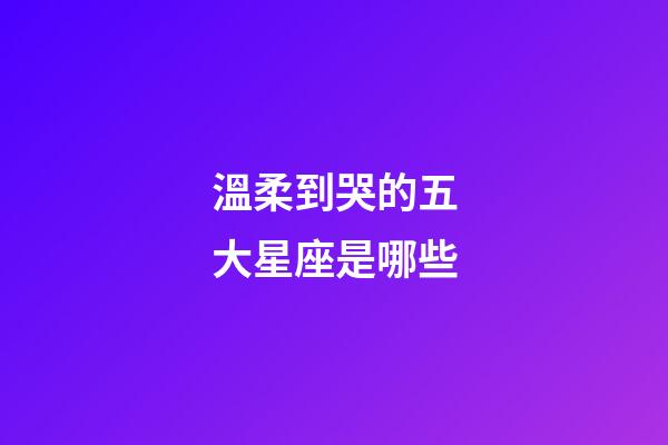 溫柔到哭的五大星座是哪些-第1張-星座運勢-玄機(jī)派
