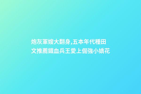 炮灰軍嫂大翻身,五本年代種田文推薦鐵血兵王愛上倔強小嬌花-第1張-觀點-玄機派