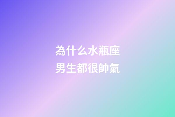 為什么水瓶座男生都很帥氣-第1張-星座運勢-玄機派