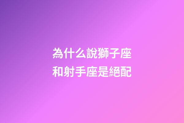 為什么說獅子座和射手座是絕配-第1張-星座運勢-玄機派