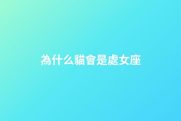 為什么貓會是處女座-第1張-星座運勢-玄機派