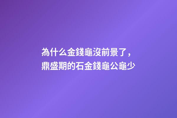 為什么金錢龜沒前景了，鼎盛期的石金錢龜公龜少-第1張-觀點-玄機派