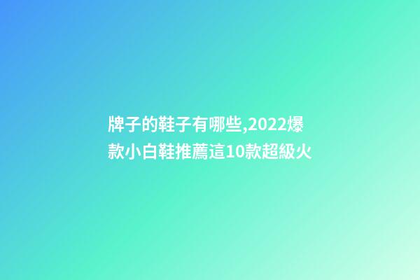 牌子的鞋子有哪些,2022爆款小白鞋推薦這10款超級火-第1張-觀點-玄機派