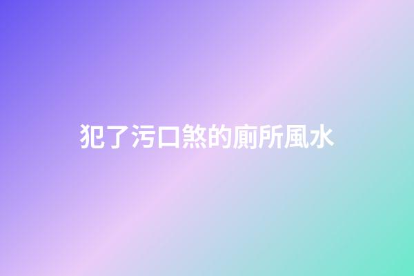 犯了污口煞的廁所風水