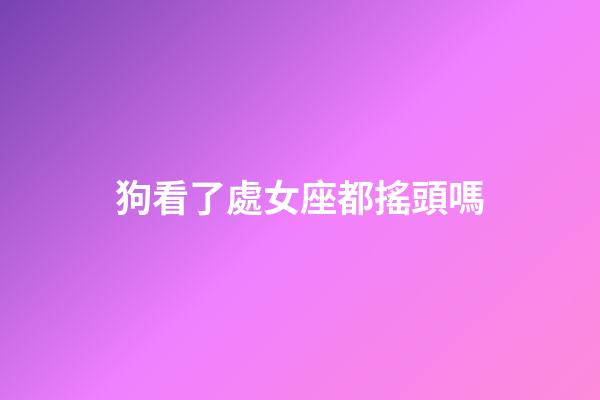 狗看了處女座都搖頭嗎-第1張-星座運勢-玄機派