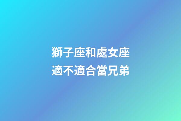 獅子座和處女座適不適合當兄弟-第1張-星座運勢-玄機派