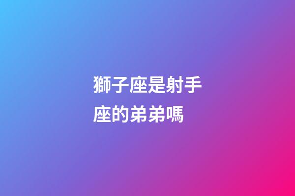 獅子座是射手座的弟弟嗎-第1張-星座運勢-玄機派