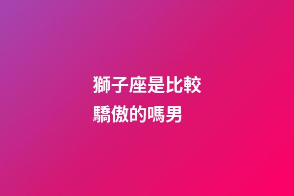 獅子座是比較驕傲的嗎男-第1張-星座運(yùn)勢(shì)-玄機(jī)派