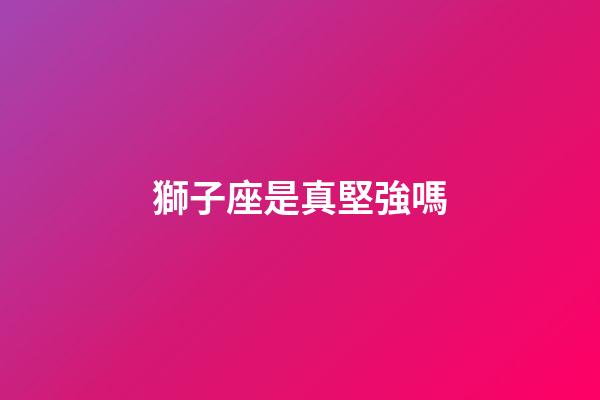 獅子座是真堅強嗎-第1張-星座運勢-玄機派