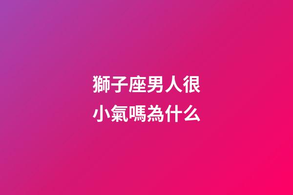 獅子座男人很小氣嗎為什么-第1張-星座運勢-玄機派