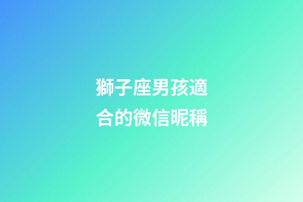 獅子座男孩適合的微信昵稱-第1張-星座運勢-玄機派