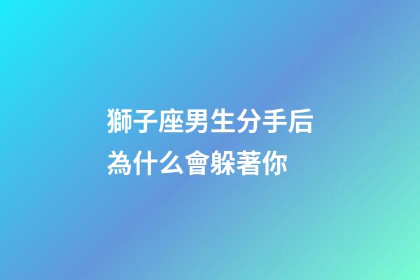 獅子座男生分手后為什么會躲著你-第1張-星座運(yùn)勢-玄機(jī)派