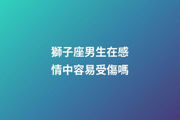 獅子座男生在感情中容易受傷嗎-第1張-星座運勢-玄機派