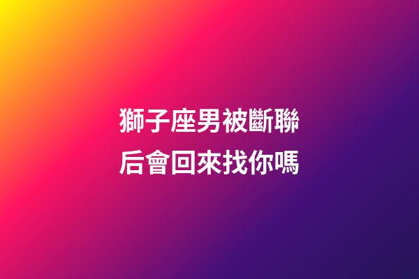 獅子座男被斷聯后會回來找你嗎-第1張-星座運勢-玄機派