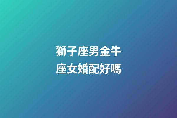 獅子座男金牛座女婚配好嗎-第1張-星座運(yùn)勢(shì)-玄機(jī)派