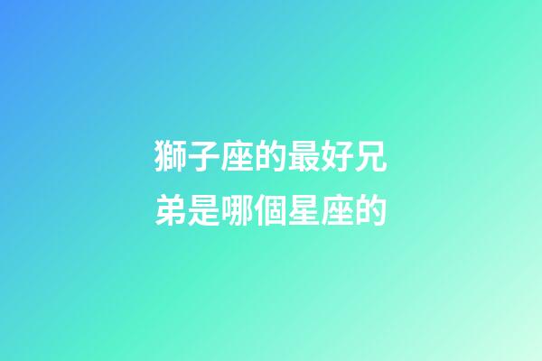 獅子座的最好兄弟是哪個星座的-第1張-星座運勢-玄機派