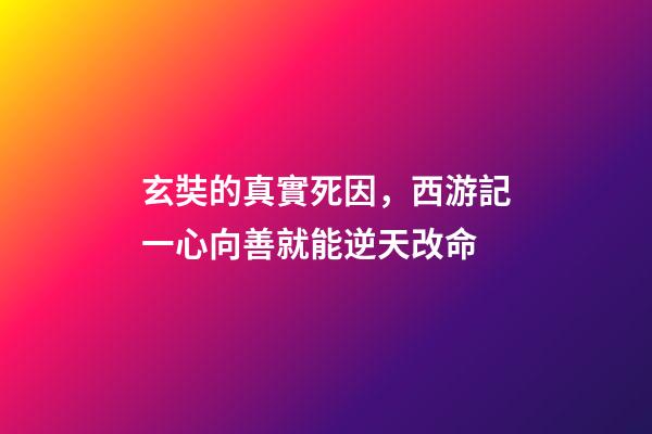 玄奘的真實死因，西游記一心向善就能逆天改命-第1張-觀點-玄機派