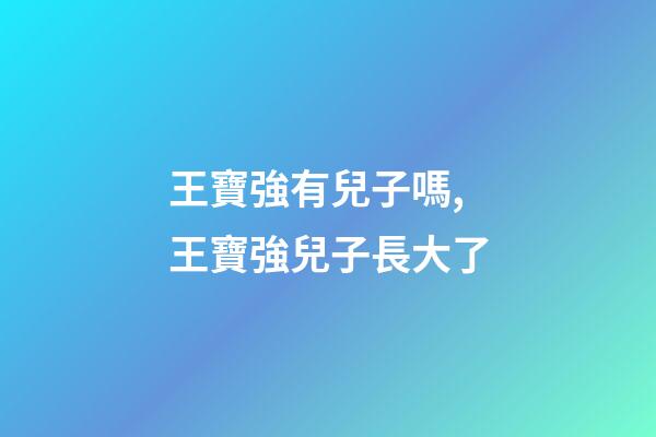 王寶強有兒子嗎,王寶強兒子長大了-第1張-觀點-玄機派