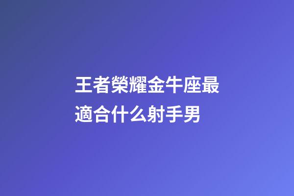 王者榮耀金牛座最適合什么射手男-第1張-星座運(yùn)勢(shì)-玄機(jī)派