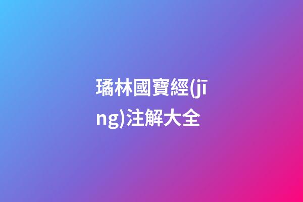 璚林國寶經(jīng)注解大全