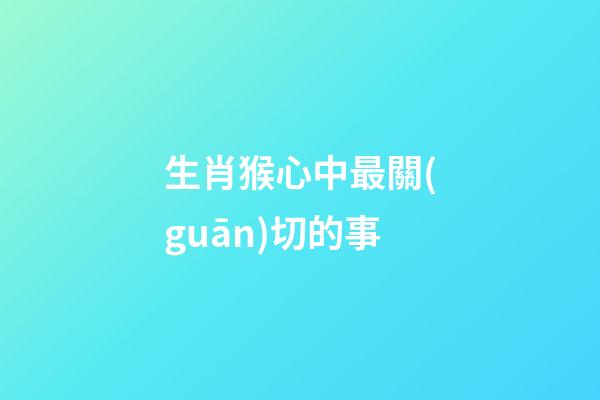 生肖猴心中最關(guān)切的事