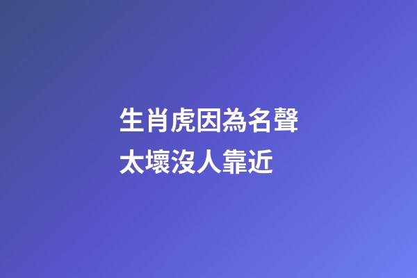 生肖虎因為名聲太壞沒人靠近