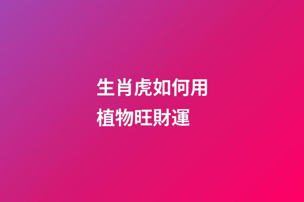 生肖虎如何用植物旺財運