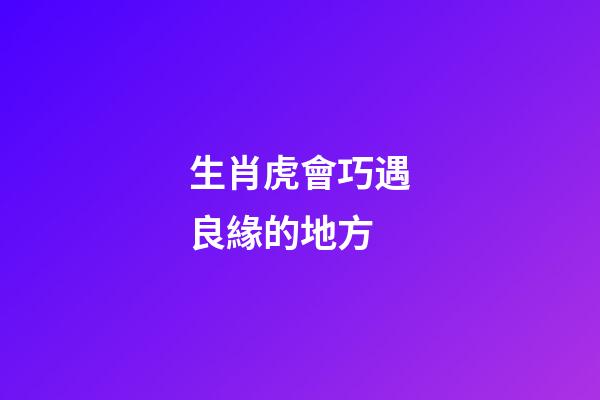 生肖虎會巧遇良緣的地方