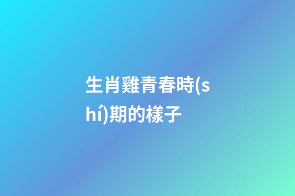 生肖雞青春時(shí)期的樣子