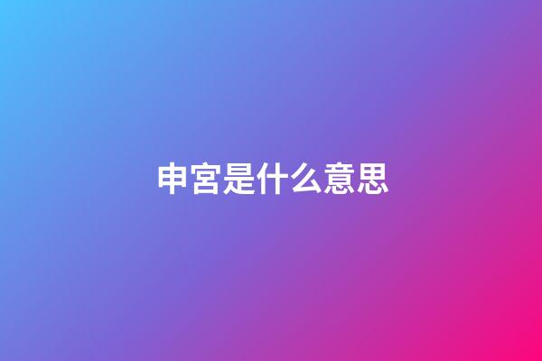 申宮是什么意思
