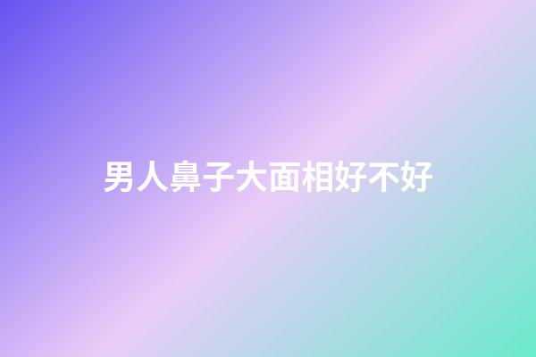 男人鼻子大面相好不好