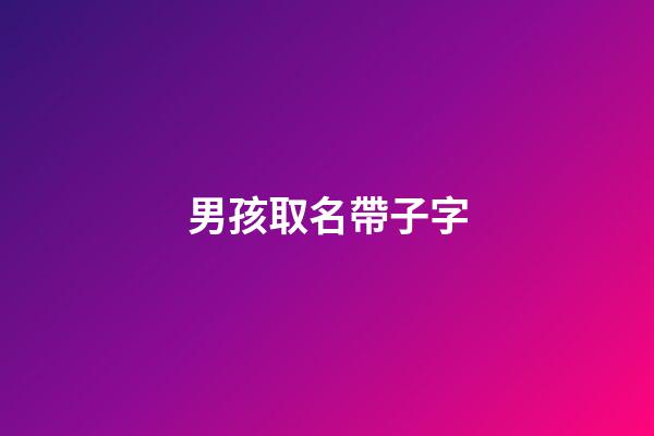 男孩取名帶子字